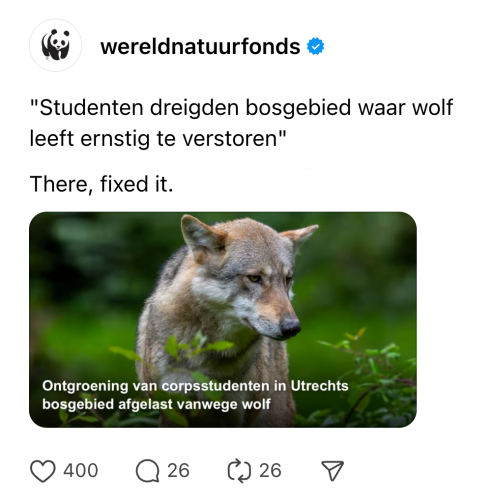 WWF – Studentencorps vs. wolf